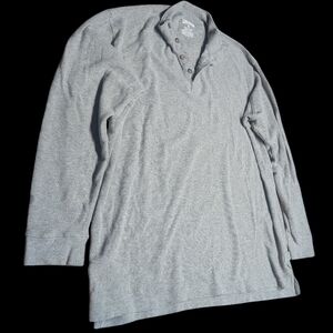 Duluth Trading Co Mens Light Gray XL Long Sleeve Henley Tee